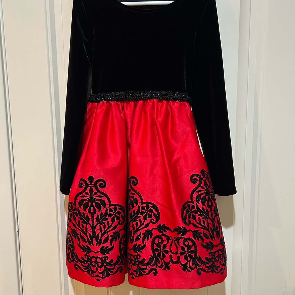 Rare Editions Black and Red Formal Kids Dress